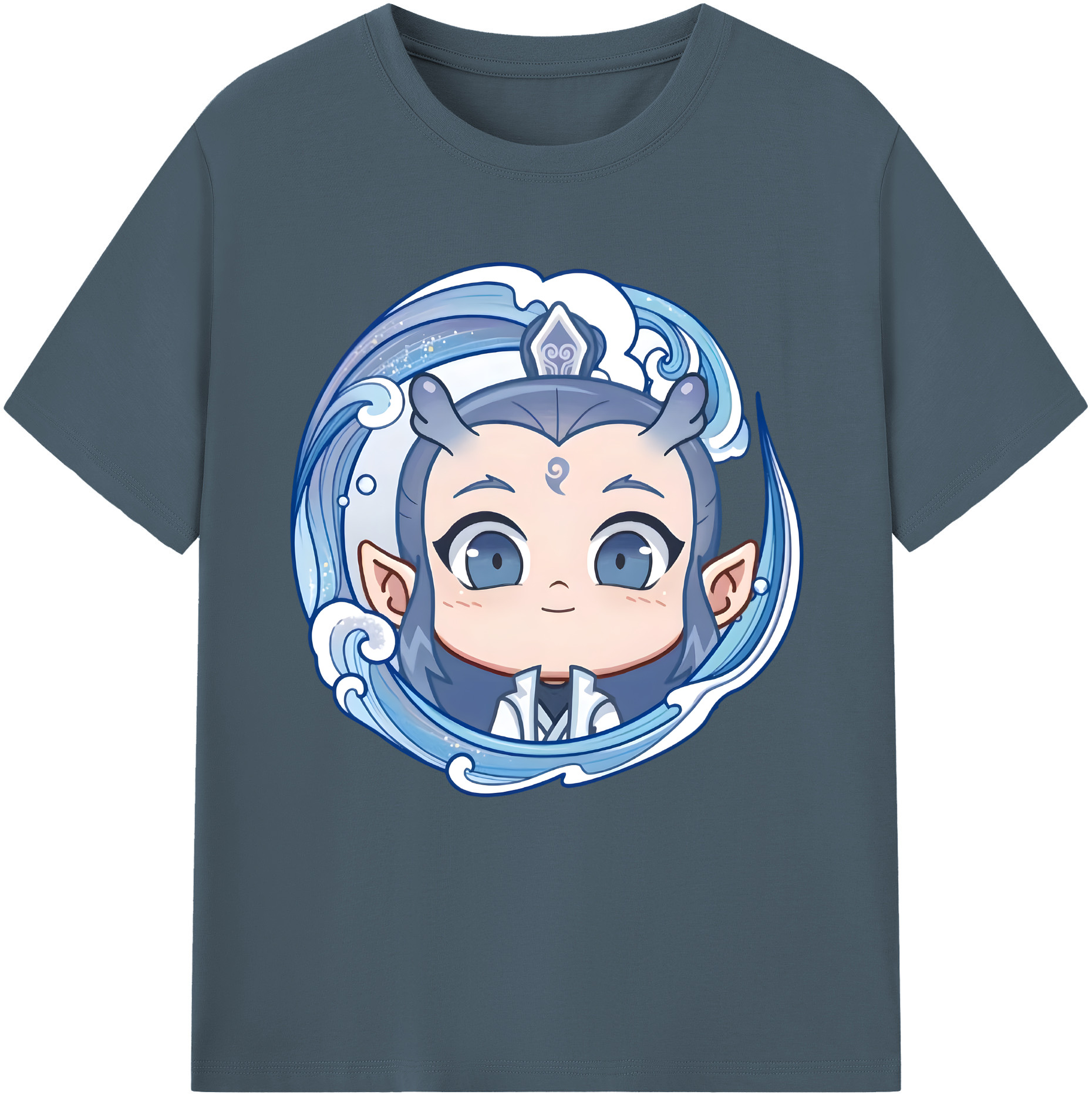（画像用） Ne Zha 2 ナタ 魔童の大暴れ 綿100％半袖Tシャツ（フロントプリント）